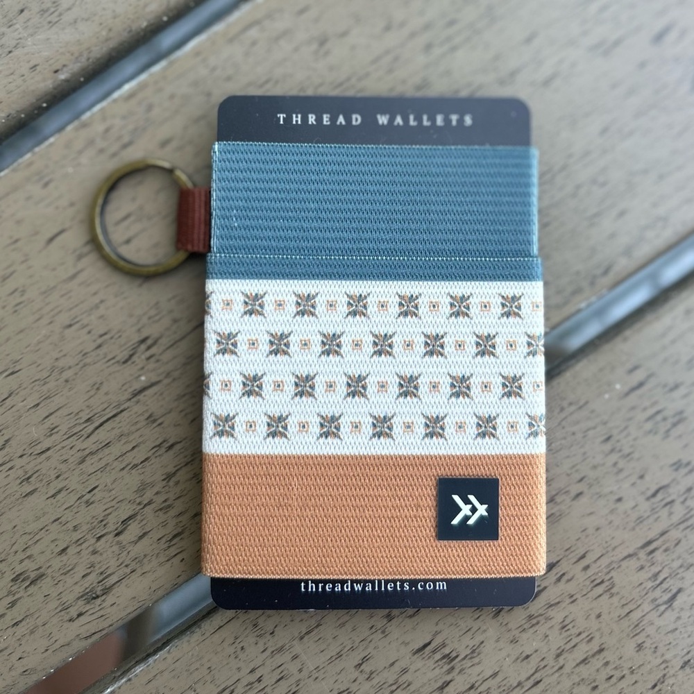 Thread Wallets - Multicolored Stripes Elastic Wallet/Card Holder